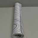 MAY FLOWER Large Gaming Mouse Pad, Full Keyboard Mat, Long Laptop Mousepad, Computer Mouse Mat for Home and Office, Anti-Slip Rubber Base, 31.5 x 11.8 Inches (Grey White Topographic Map)