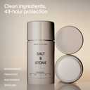 Salt & Stone Aluminum Free Deodorant | Extra Strength 48 Hour Protection for Women & Men | Made with Seaweed Extracts, Niacinamide & Prebiotics | Santal & Vetiver