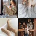 J-BOX 8-10 Pairs Womens Cotton Crew Socks Thin Dress Socks for Women Above Ankle Breathable Casual Sock (6-9)