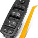 YHTAUTO Master Power Window Switch Driver Side for Dodge Ram 1500, Journey, Grand Caravan, Jeep Liberty, Chrysler Town & Country, 3+9 Pins, 10 Button, Dual Auto Up and Down Window Control Switch