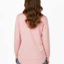 AURUZA Sweatshirt for Women Long Sleeve Crewneck Sweatshirt Women Causal Loose Fit Pullover Tunic Top Fall Clothes Shirts (Pink, L)