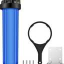 SimPure Whole House Water Filter Housing (DB20P), 20" x 4.5" Sediment Carbon Filter Universal Housing, Pre-Filtration System for Well and City Water, 1" NPT Port, Pressure Release
