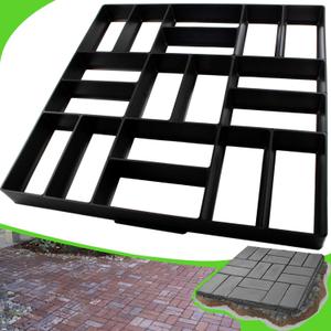 CJGQ Plus Size 19.7"x19.7"x1.7" Concrete Molds Walk Maker Reusable Path Brickform Paver Lawn Patio Yard Garden DIY Walkway Pavement (1PACK, Cross Square)