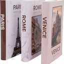 Decorative Books for Home Decor  Set of 3 Hardcover Decor Books for Shelves, Faux Books for Decoration, Shelf Decor Aesthetic, Designer Decor Set (Brown Book Decor Aesthetic)