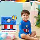 Disney Marvel Stitch Cars Spiderman Mickey Mouse Baby Boy Swimsuit Infant Toddler Bathing Suit UPF 50+ Zipper Long Sleeves (Blue)