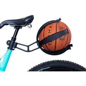 Bicycle Ball Holder, Safety Device for Children and Teenagers, Easy-to-Apply Holder, Suitable for Footballs, Volleyballs, Basketballs and Rugby Balls, Black