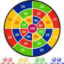 TEMI 29" Large Dart Board for Kids, Boys Toys Dartboards with 20 Balls, Indoor and Outdoor Sport Fun Party Play Game Toys, Birthday Gifts for Boys Girls 3 4 5 6 7 8 9 10 11 12 Years Old (colourful)