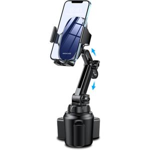 Miracase Universal Cup Phone Holder for Car, [Upgraded Version] Adjustable Long Neck Car Cup Holder Phone Mount Cradle Friendly Compatible with iPhone Samsung Google and All Smartphones, Blue