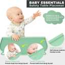 Large Silicone Suction Mat, 17" x 12" Thick Mats with Edge-Bumper, Raised Edge Leakproof, Non-Slip for Kids Toddler Baby Essentials Table Placemat, Restaurant Eating, Plates, Art, Craft & Painting