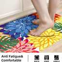Kitchen Mats for Floor 2PCS Cushioned Anti Fatigue Kitchen Mats Waterproof Non Slip Kitchen Mat Rug Set Comfort Foam Standing Mat for Sink, Laundry, Office,17.3" x 28" + 17.3" x 47", Colorful