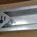 RYFT Chicken Feeding Trough 45", Heavy Duty Galvanized Steel Chicken Feeder with Crossbar, Holds 12 Chickens with Drainage Holes, Large Capacity Poultry Feeder Trough for Duck Geese Turkey Pigeon (Silver)