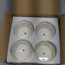 Sieral 4pcs Bible Verse Succulent Pots 3 x 3 x 2 Inch Mini Ceramic Succulent Planters with Bamboo Tray Small Plant Pots Christian Gift for Church Women Men Pastor, Plants Not Included (Classic)