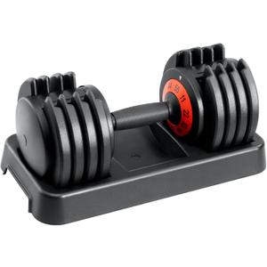 HYPATA 25/55 lbs Pair Adjustable Dumbbell Set, Adjust Dumbbell Weight for Exercises Pair Dumbbells for Men and Women in Home (55lbs-Black-1pc)