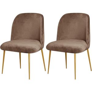 2 Pack Velvet Dining Room Chair Slipcovers Washable Removable Stretch Short Back Armless Curved Chair Protector for Home Decor Living Room