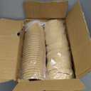 8oz Paper Soup Container Cup with Vented Lids, Disposable Paper Food Container Kraft Soup Bowls, Microwavable and Freezer Safe To Go Soup Containers for Hot Soup, Ice Cream (100 Pcs - Kraft, 8 oz)