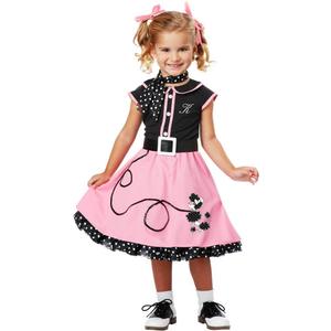 50s Outfit for Girls,Girls Poodle Skirts 50s Costumes for Halloween XL