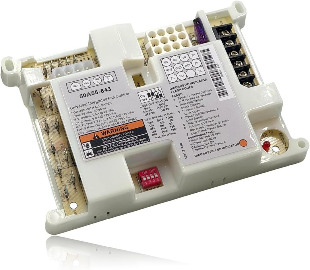 Upgrade 50A55-843&50A50-241 Rodgers Furnace Control Board OEM Replacement for White Rodgers Furnace Control BoardUniversal Integrated Furnace Ignition Control Module with Installation Kit
