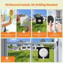 3MP Window Security Camera, 5GHz & 2.4GHz WiFi 6 Indoor/Outdoor Monitoring, Max AI Color Night Vision, 110 Wide Angle, Easy Stick-on Install, Alexa Compatible, 24/7 Recording