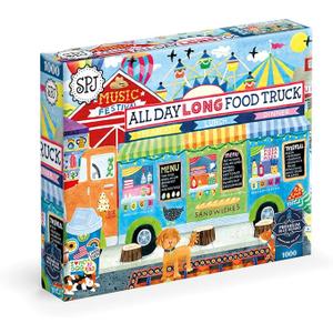 Buffalo Games - All Day Long Food Truck - Stephanie Peterson Jones - 1000 Piece Puzzle for Adults, Sapphire Select - Quality 1000 Pieces Jigsaw Puzzle