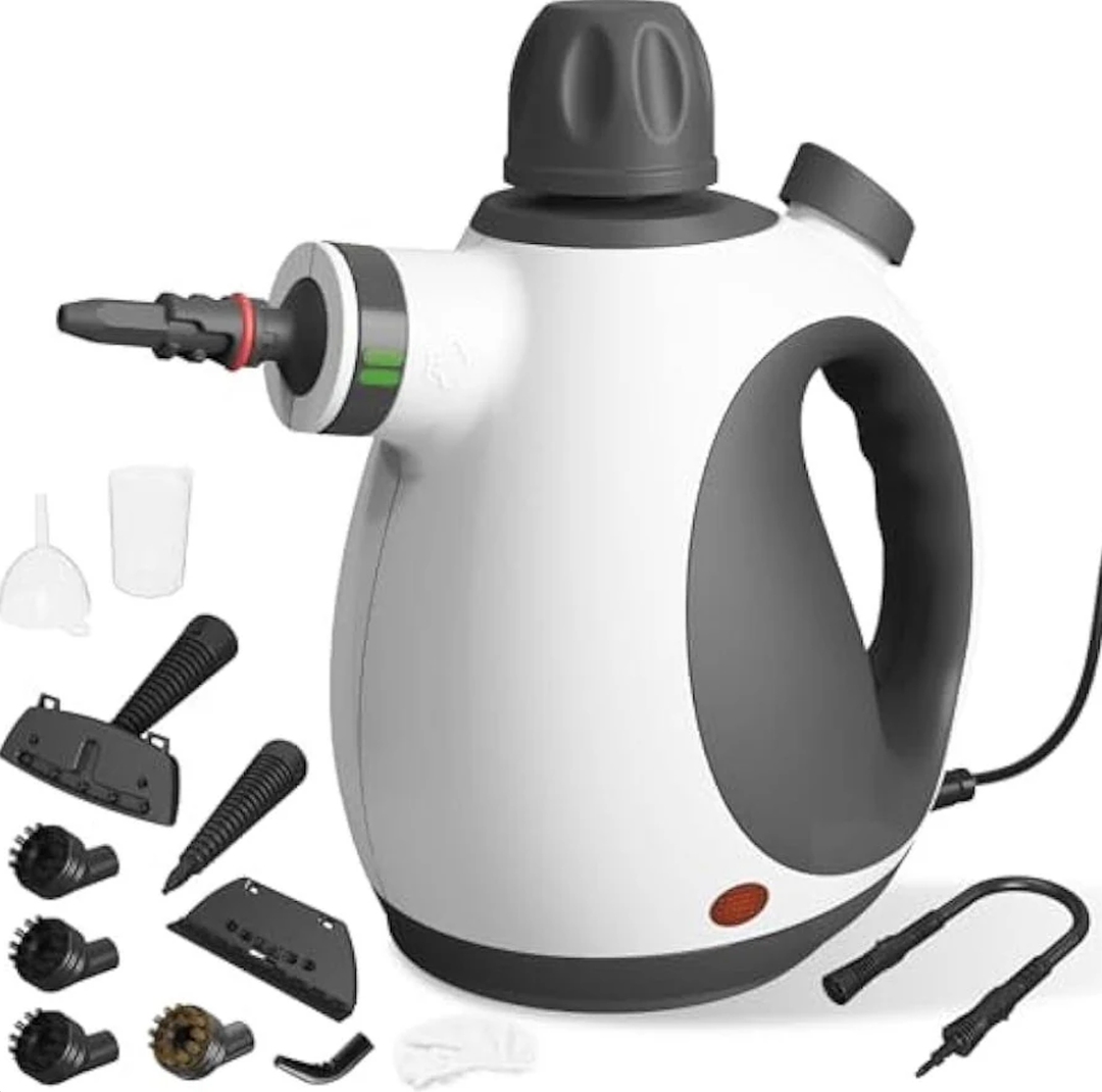 Handheld Steam Cleaner, Powerful Pressurized Steam Cleaner with Safety Lock & 14 Cleaning Accessories,MultiSurface Natural Steam Cleaner for Home Car, Furniture, Grout, Upholstery, Couch