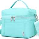 NOL Natural Organic Lifestyle Insulated Lunch Bags for Women Cooler Bag Lightweight Nylon Waterproof Lunch Box For WorkSmall, Cyan