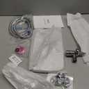 Wide Rain Shower Head With 5 Modes Handheld Showerheads, High Pressure Showerhead Combo with Extension Arm for Bathroom Accessories, Adjustable Shower Head with Anti-Clog Nozzles (Chrome)