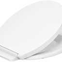 KOHLER K-26802-0 Impro ReadyLatch Quiet Close Round Toilet Seat, White Toilet Seat, Grip-Tight Bumpers, New Home Essentials, Slam Prevention