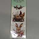 WANDIC 10 PCS Easter Animal Theme Rub On Transfer Sticker,Rabbit Sticker Sheep Decal for Present Packaging DIY Scrapbooking Albums Furniture,10 * 30cm
