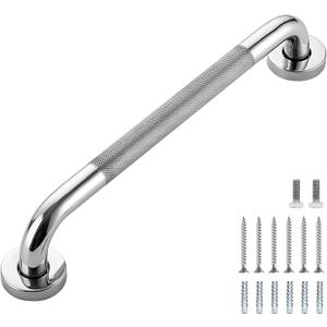 Grab Bars for Shower, 1 Pack 16-Inch Anti Slip Shower Handles for Elderly, Safety Shower Grab Bar, Stainless Steel Handicap Grab Bars for Bathroom (Polished Nickel 1" Diameter)