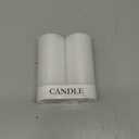 White Pillar Candle Set - 2 Unscented Decorative,Parties, Large Candles, White Candle Columns, Column Candles Clearance or Kwanzaa, 2.4" x 6" (2PC, 6cmX15cm)