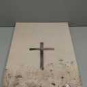 QKYKISS 3Pcs Jesus Wall Art Nature Wildflowers Cross Canvas Poster Religious Pastoral Scenery Picture Rustic Meadow Mural Country Flowers Art Print Living Room Bedroom Office wooden frame16x24in