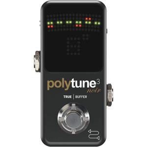 TC Electronic POLYTUNE 3 NOIR Tiny Polyphonic Tuner with Multiple Tuning Modes and Built-In BONAFIDE BUFFER