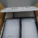 12 Pack XXX-Large Modular Clear Plastic Stackable Shoe Storage Organizer for Closet, Space Saving Versatile Sneaker Shoe Rack Containers Bins Holders, Portable Closet Organizers and Storage, Black