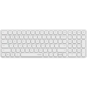 Rapoo E9310M Wireless Keyboard for Mac/iPad/PC, Multi-Device Bluetooth Keyboard with Number Pad, Low-Profile, Quiet Typing, 99-Key, Battery Powered, Support 4 Devices for Windows, Linux, Chrome, Mac (White)