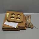 OAMCEG 50 PCS Cupcake Boxes with Window, 6x6x3 Inch Cookie Boxes, Brown Bakery Containers for Pastry, Dessert, Chocolate Strawberries, Treat Boxes with Stickers & Jute Twine