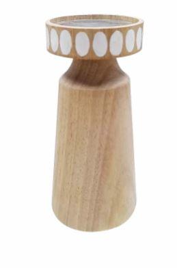 HD Designs 8 in Wood Small Candle Holder, 8 inches