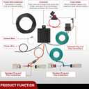 Nilight 4 Pin Trailer Wiring Harness Kit 56468 Vehicle Standard 4 Way Connector Custom for 2021 2022 2023 2024 Ford Bronco with LED taillights Simple Fit Tow Hitch