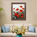 2 x KOMI Flower Paint by Numbers Kit for Adults, Adult Paint by Number Flowers Kits on Canvas Painting Art Craft Kits for Adults 16x20inch Frameless, Dancing Flower