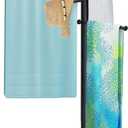 Sturdy & Solar-Powered Pool Towel Rack Outdoor - Adjustable Towel Racks with Wheels & Lights for Backyards