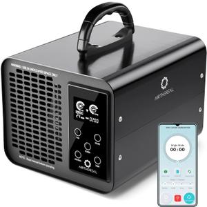 Airthereal MA10K-PRO SMART WiFi Ozone Generator - High Ozone Output Capacity Ozonator- Odor Remover, Deodorizer, Sterilizer - Adjustable Output and Timer Settings for Any Size Room - Black
