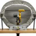 Miter Saw Dust Collection Hood with LED Light,Effective Table Saw Dust Collector with Storage Bag,Collecte Saw Dust for 10" & 12" Miter Saw,Ideal for Garage & Workshop Use,Grey Oxford Fabric