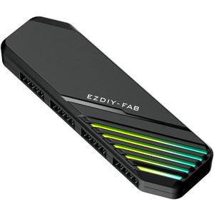 EZDIY-FAB MH01 Internal USB 2.0 9-Pin Hub,4-Port USB Header Expansion, SATA Powered USB Hub with Integrated Type-C Power & Data Connection, Magnetic Mount, Compact Design for AIO, RGB Hub-Black