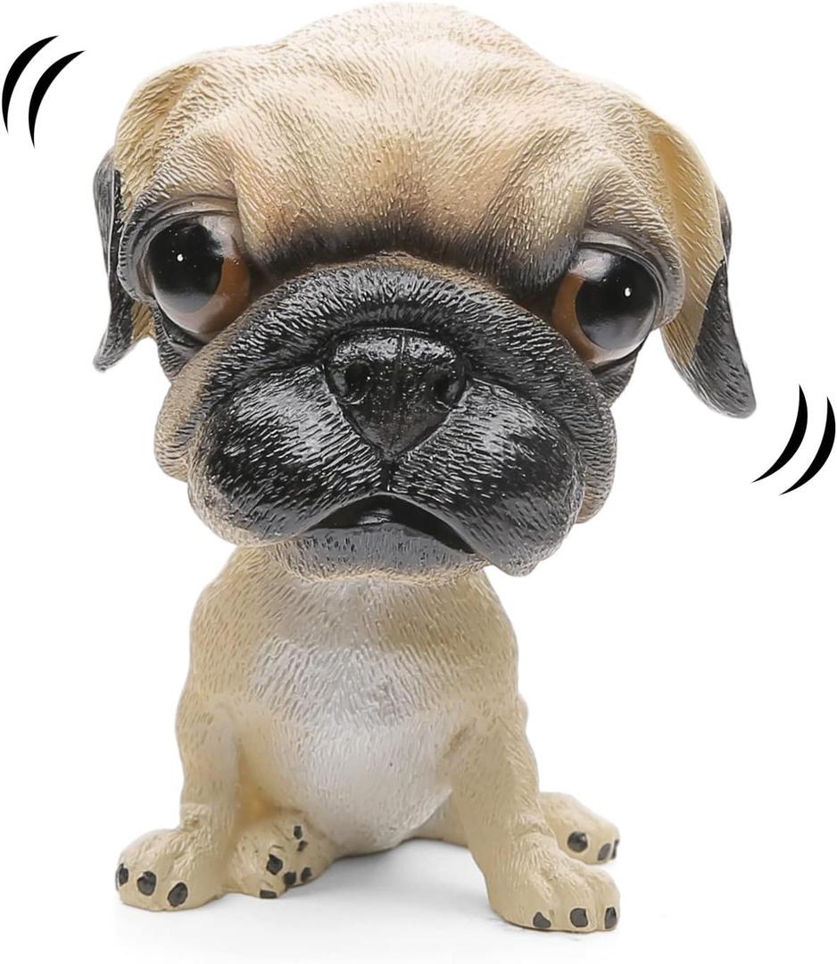Bobble Head Dogs Bobbing Heads Car Dash Puppy Car Decoration (Pug)