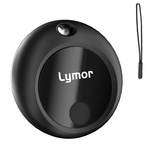 Lymor Air Tag, Item Finders Bluetooth Tracker Locator for Keys Luggage Bags Wallet, Works with Apple Find My -iOS Only - Black