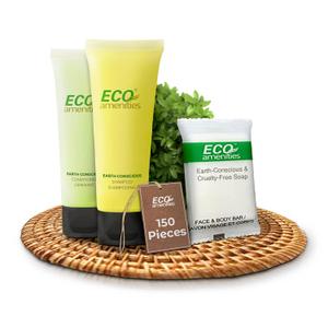 ECO Amenities 150-Piece Travel Kit: Soap, Shampoo & Conditioner Mini Kits in Toiletry Bags - Trial Size Bars & Sets (1oz each) - Shampoo And Conditioner Set