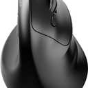 SOLAKAKA SM520 Ergonomic Mouse with 24000 DPI, Vertical Mouse with Programmable Side Button, Wireless Mouse with Tri-Mode Connection - BT5.0/USB-C/2.4GHz, for Desktop, PC, Laptop (Black)
