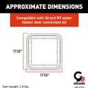 Girard Products Llc RV Water Heater Door Trim Ring - White