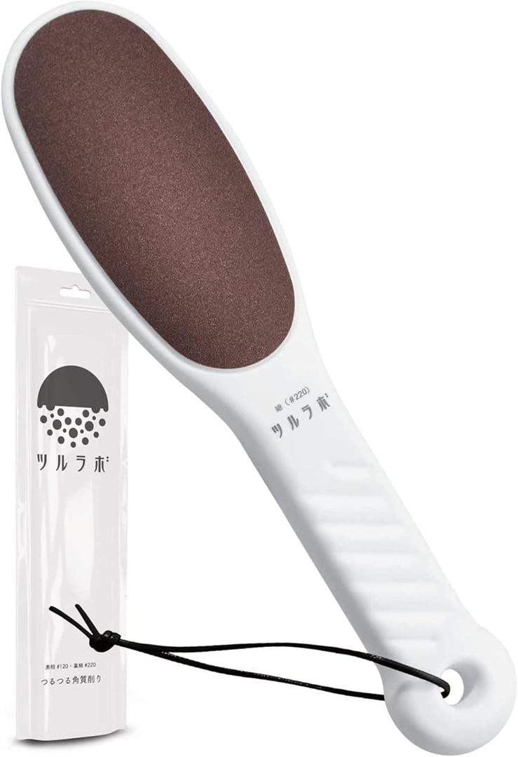 TSURULABO - Foot File, Effective & Easy-to-Use Alternative to a Foot Scrubber or Pumice Stone for Feet, Heel Scrubber for Grooming, White Dry Skin & Callus Remover with Hanging Loop TSURULABO - Foot File, Effective & Easy-to-Use Alternative to a Foot Scrubber or Pumice Stone for Feet, Heel Scrubber for Grooming, White Dry Skin & Callus Remover with Hanging Loop