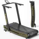 Curved Treadmill, Curved Treadmills Home, Non-Electric Motorized Treadmill-300 LBS CapacityNo Assembly Required Self-Generated Curved Treadmill Exercise Treadmills