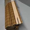 LazBlinds Cordless Bamboo Roman Shades, Privacy Blinds for Interior Windows, Room Darkening Roll Up Bamboo Blinds for Home & Patio, 24.5" W x 64" H, Highfield Teak